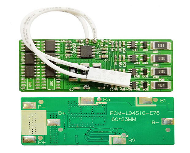 PCM-L04S10-E76 Smart BMS PCM for Li-Ion/Li-Po/LiFePO4 Battery with Temperature Switch